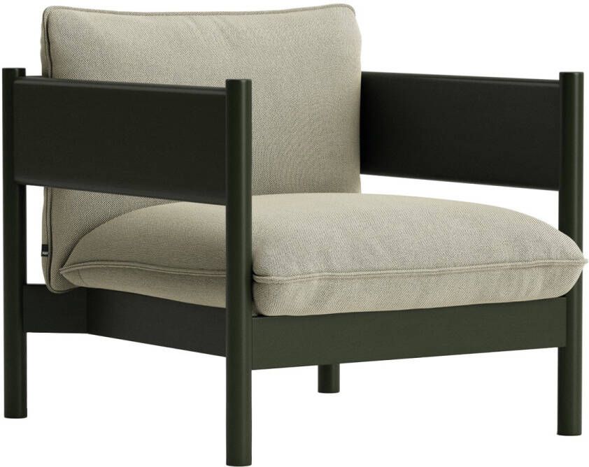 HAY Arbour Eco Club Fauteuil Bottle Green Gelakt Beuken Re Wool 408