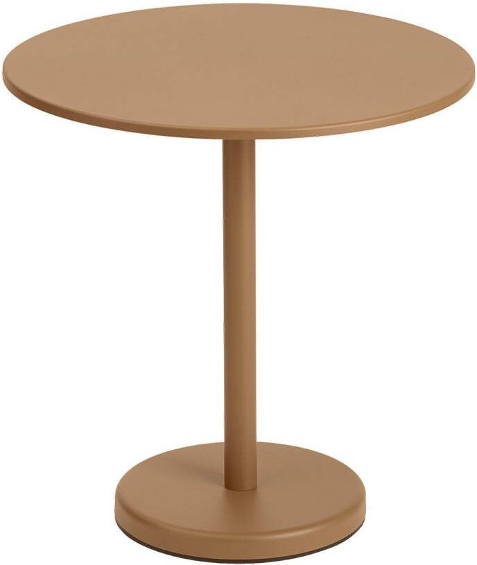 Muuto Linear Steel Café Tafel Rond Burnt Orange