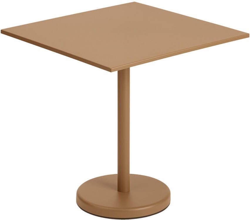 Muuto Linear Steel Café Tafel Vierkant Burnt Orange