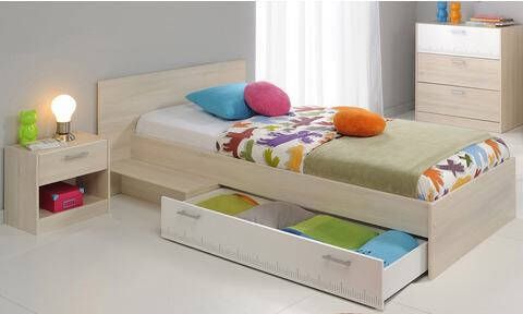 Parisot Kinderbed Charly 1 persoons, met bedlade en legplank