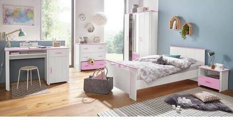 Parisot Tienerkamerset Biotiful met 3 deurskledingkast(set, 4 stuks )