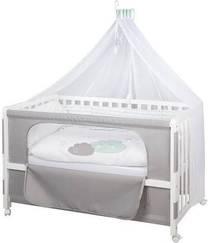 Roba ® Ledikantje Room bed decor Happy cloud te gebruiken als bijzetbed, kinderbed en juniorbed