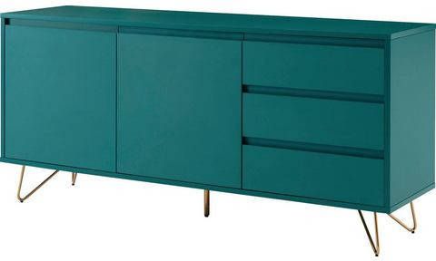 SalesFever Dressoir met hairpin poten, sidetable met matte lak, kast in moderne kleuren