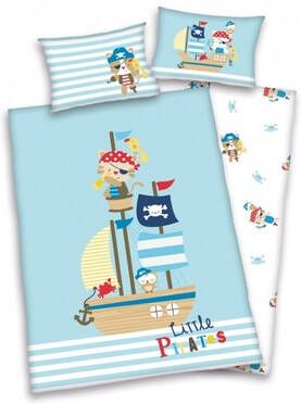 Baby Best Little Pirates Dekbedovertrek Katoen Ledikant(100x135 Cm + 1 Sloop) Multi