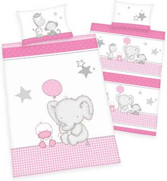 Baby Best Olifant Dekbedovertrek Katoen Ledikant(100x135 Cm + 1 Sloop) Multi