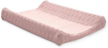 jollein Hoes voor aankleedkussen River knit pale pink 50x70cm