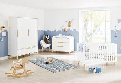 Pinolino ® Complete babykamerset Move breed groot, met kinderbed, kast en commode, made in europe(set, 3 stuks )