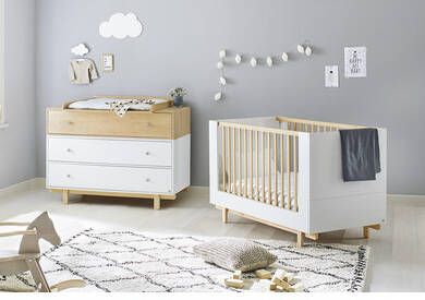 Pinolino ® Babymeubelset Boks breed, met kinderbed en commode, made in europe(voordeelset, 2 stuks )
