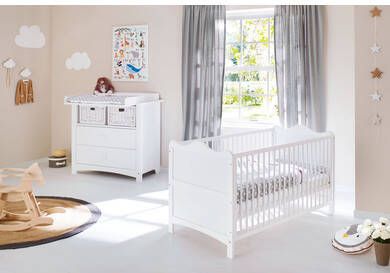 Pinolino ® Babymeubelset Florentina breed, made in europe, met kinderbed en commode(voordeelset, 2 stuks )