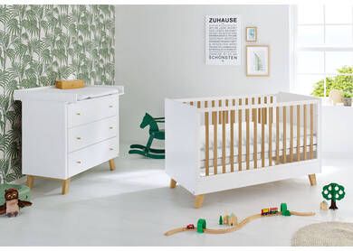 Pinolino ® Babymeubelset Pan breed, made in europe, met kinderbed en commode(voordeelset, 2 stuks )