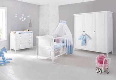 Pinolino ® Complete babykamerset Smilla breed groot, met kinderbed, kast en commode, made in europe(set, 3 stuks )
