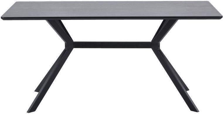 WOOOD Exclusive WOOOD Eettafel 'Bruno' 160 x 90cm, kleur zwart