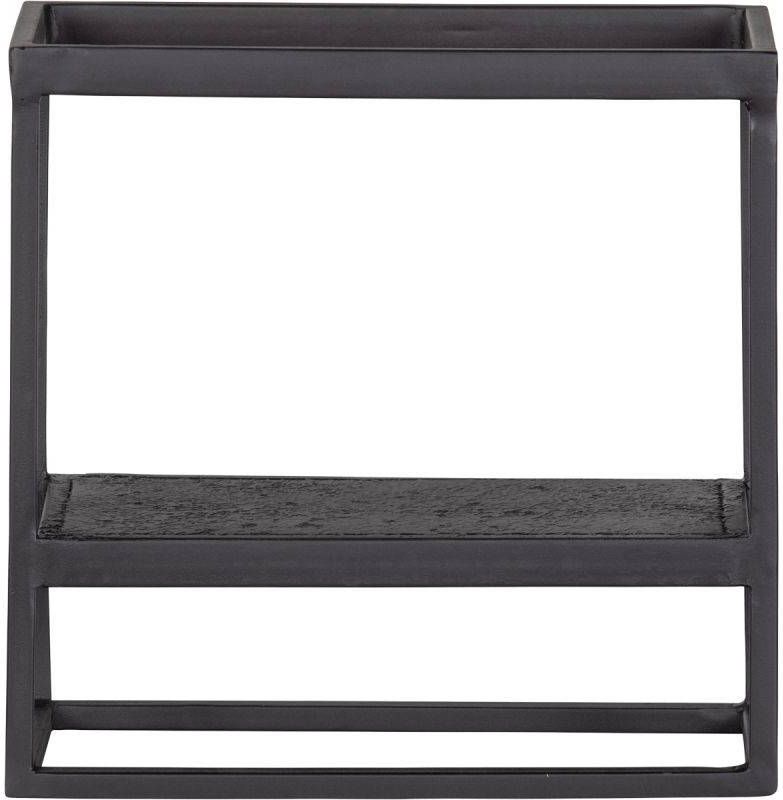 Woood Febe Wandrek Vierkant Metaal Zwart 40x40x20