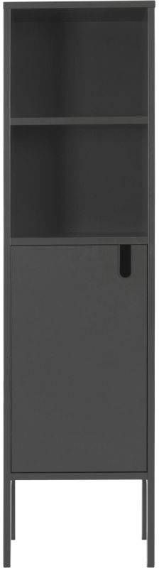 Tenzo wandkast Uno 1 deurs grijs 152x40x40 cm Leen Bakker