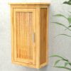 Eisl Hangend kastje Bamboe Badkamerkast smal voor de wand, duurzaam badkamermeubel bamboe online kopen