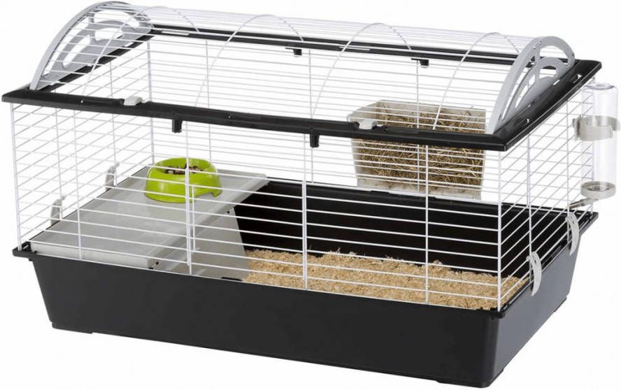 Ferplast Konijnenkooi Casita 100 Dierenverblijf 96x57x56 cm Zwart