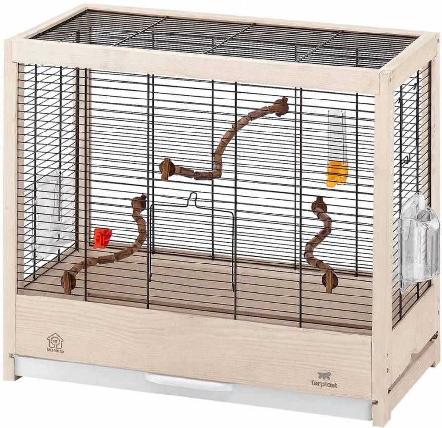 Ferplast Vogelkooi Giulietta 4 Vogelverblijven 57x30x50 cm Houtkleur