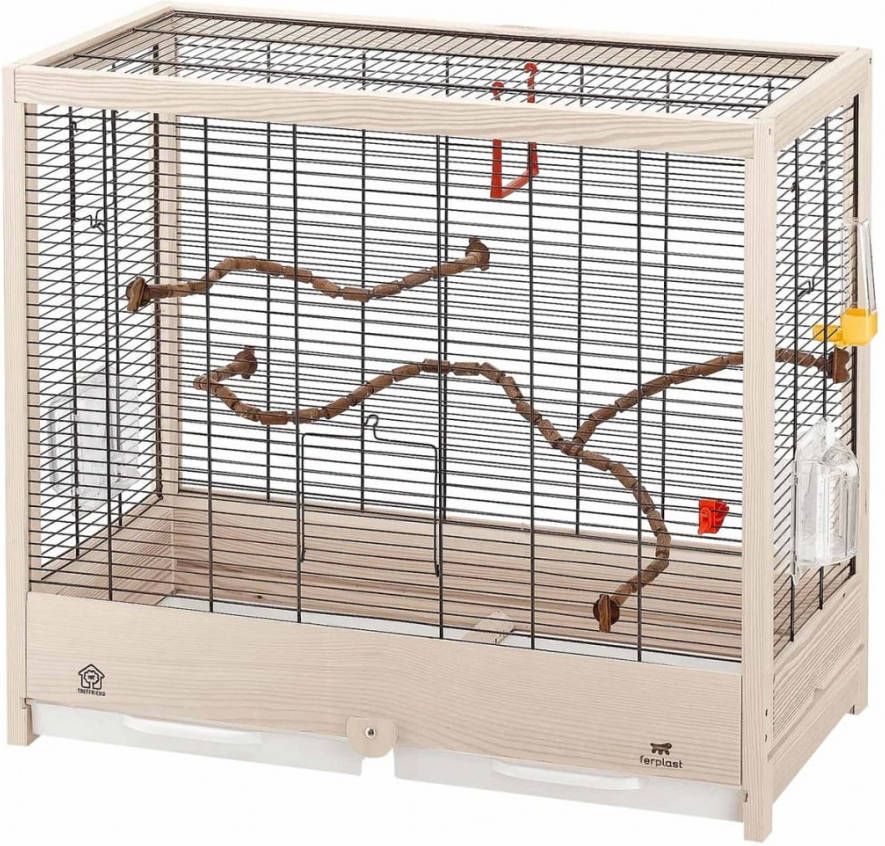 Ferplast Vogelkooi Giulietta 5 Vogelverblijven 69x34.5x58 cm White Wash Hout