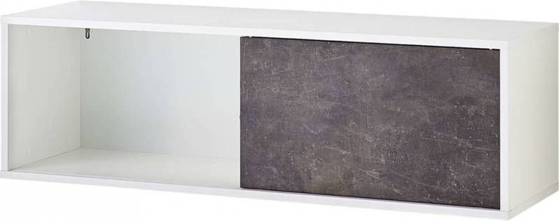 Germania Schap met deur Altino 120x35, 6x36, 6 cm wit en basalt donker