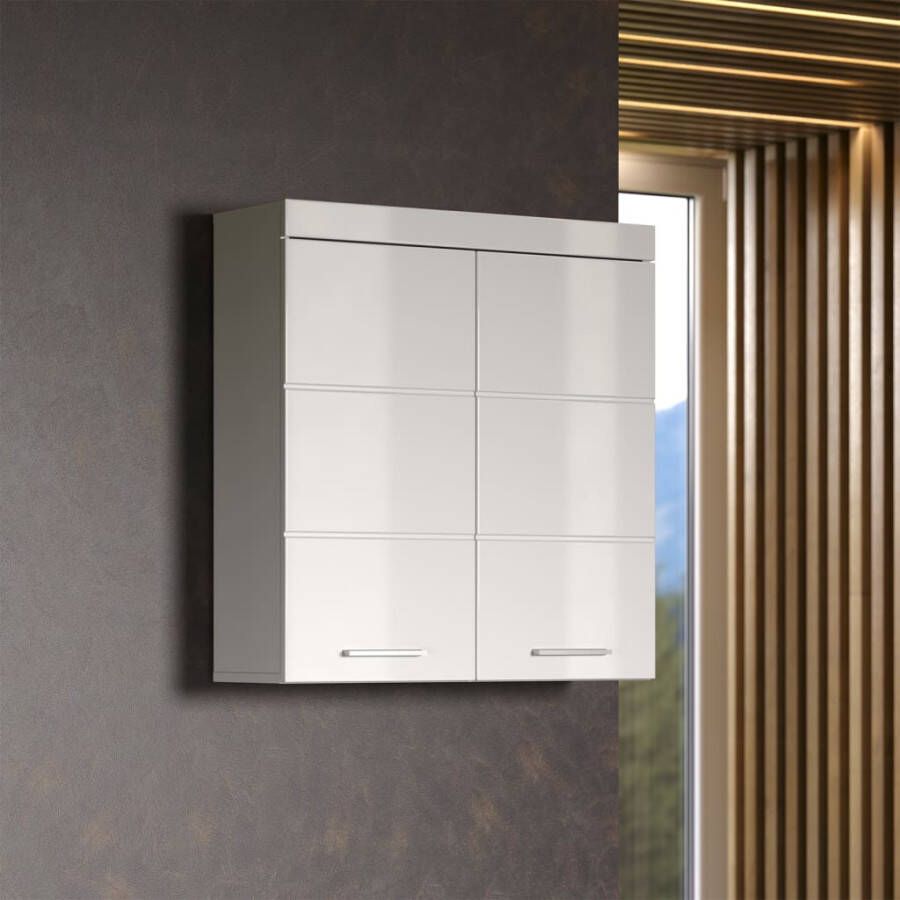 trendteam Hangend kastje Amanda Breedte 73 cm, badkamerkast met verstelbare planken, MDF fronten in hoogglans of hout look