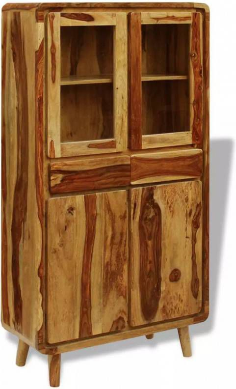 vidaXL Dressoir 90x40x175 cm sheesham hout
