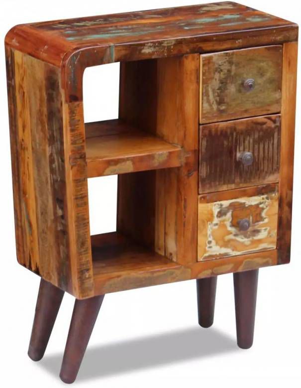 VIDAXL Dressoir 60x30x80 cm massief gerecycled hout