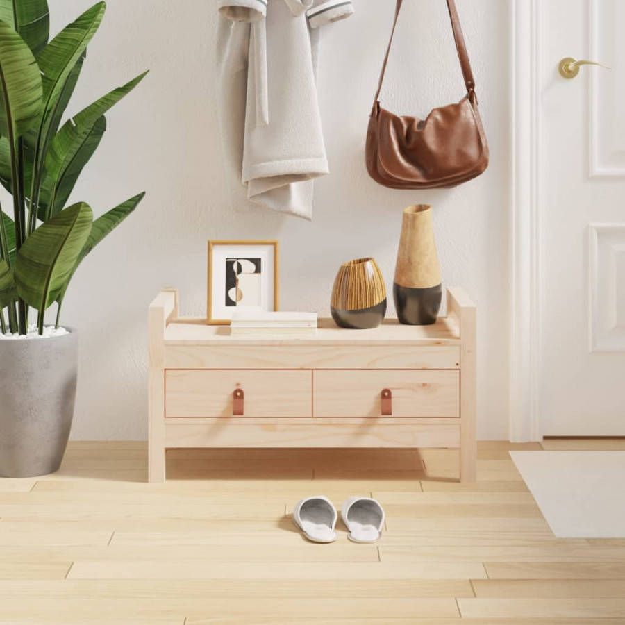 VIDAXL Halbankje 80x40x43 cm massief grenenhout