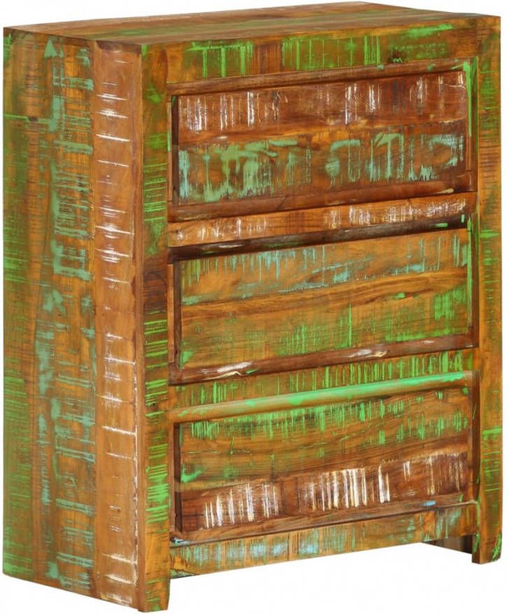 vidaXL Ladekast 60x33x75 cm massief gerecycled hout meerkleurig