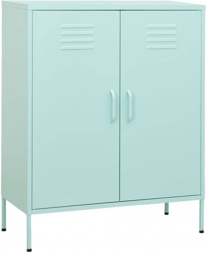 VIDAXL Opbergkast 80x35x101, 5 cm staal mint
