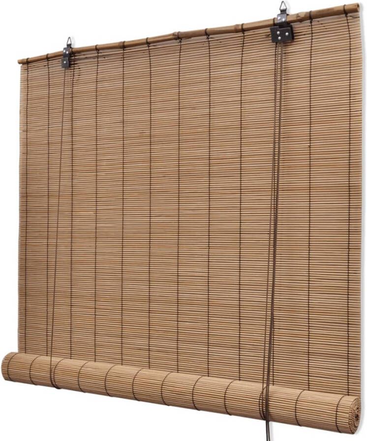 VIDAXL Rolgordijn 80x160 cm bamboe bruin