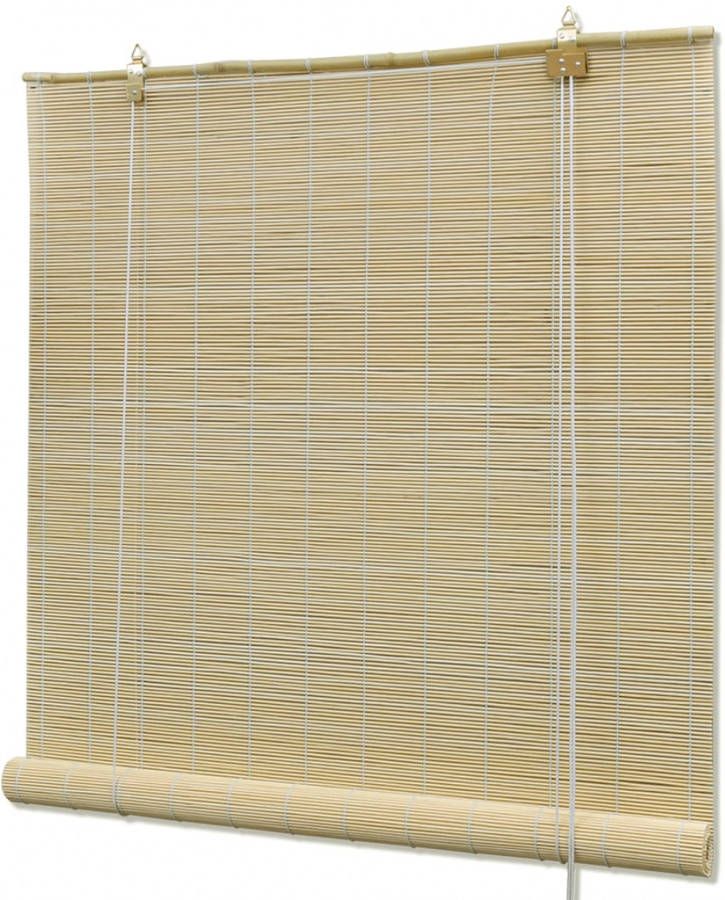 vidaXL Rolgordijn Bamboe 80 x 160 cm(Naturel )