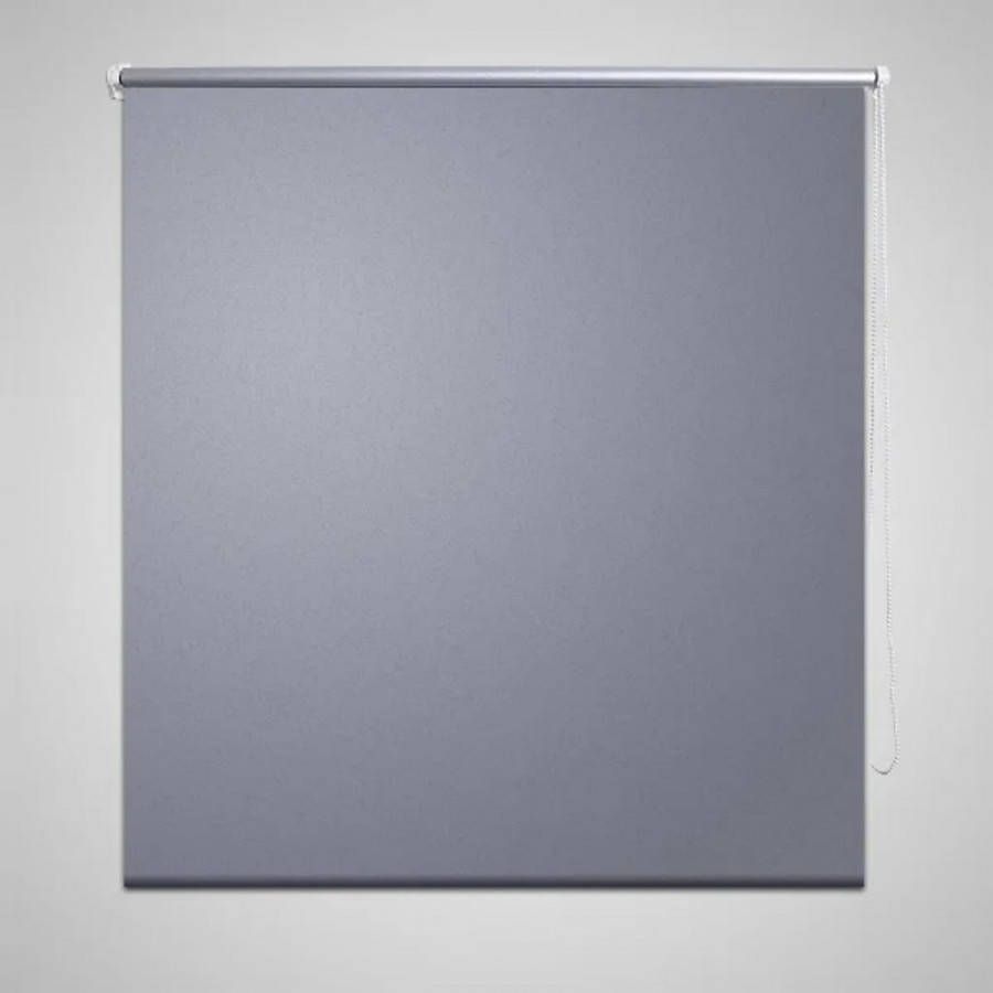 VIDAXL Rolgordijn verduisterend 40x100 cm grijs