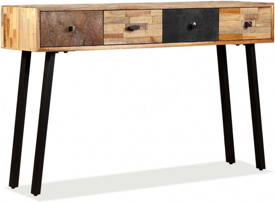 VIDAXL Wandtafel 120x30x76 cm massief gerecycled teakhout