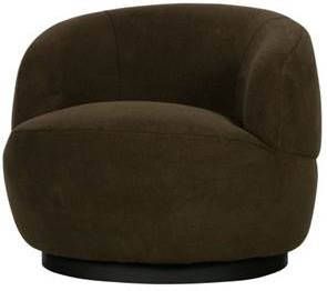 Be Pure Home Draaifauteuil Woolly groen schapenvacht