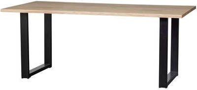 WOOOD Boomstam Eettafel 'Tablo' met U poot, 160 x 90cm