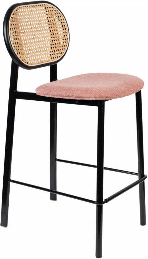 Zuiver Counterstoel Spike roze/naturel