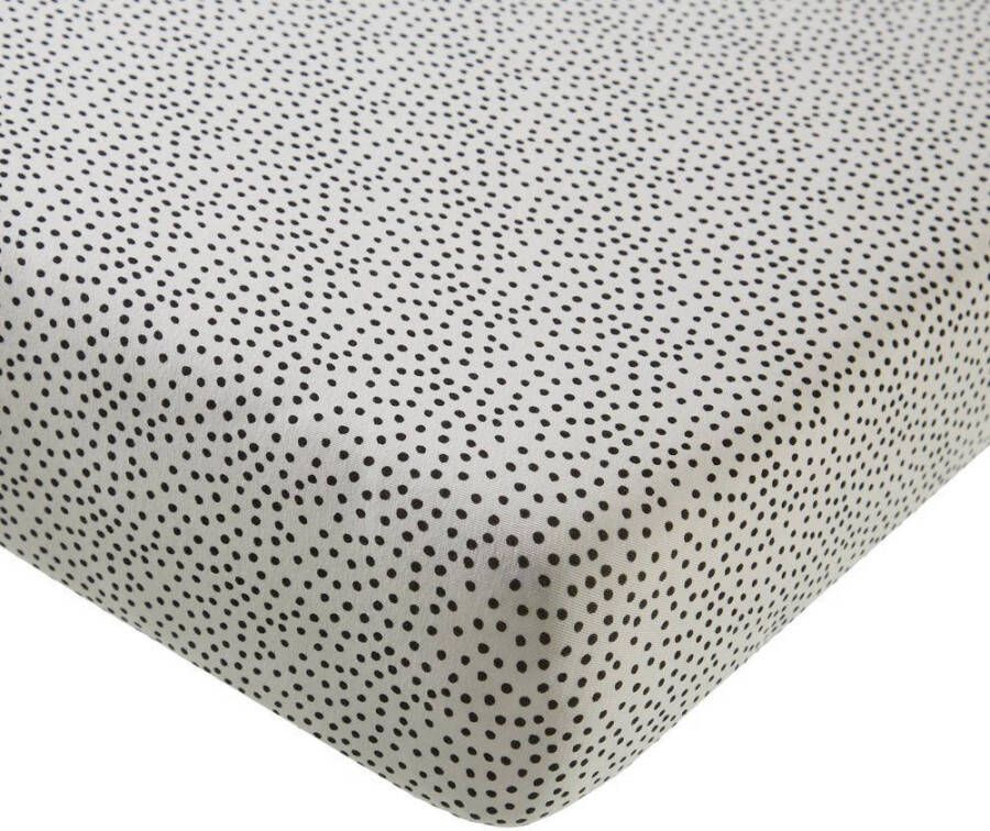 Mies & Co Stretchkatoen(duurzaam)ledikant hoeslaken Cozy Dots 60x120 cm – 70x140 cm