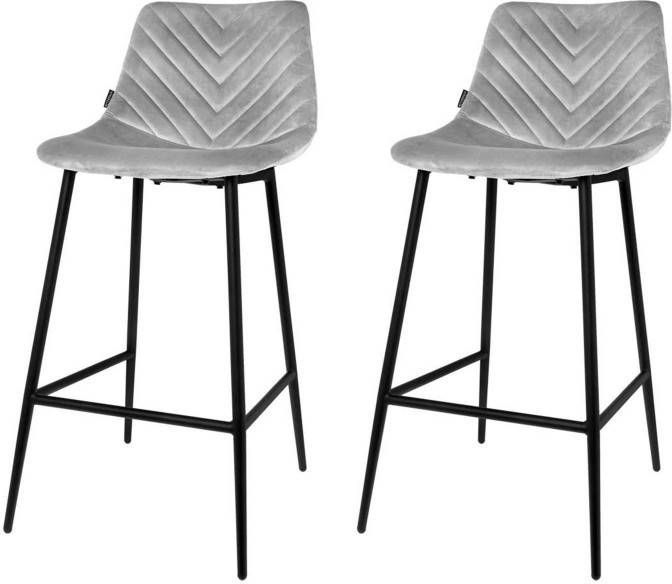 Riverdale Barstoel Set Van 2 Lynn Grijs