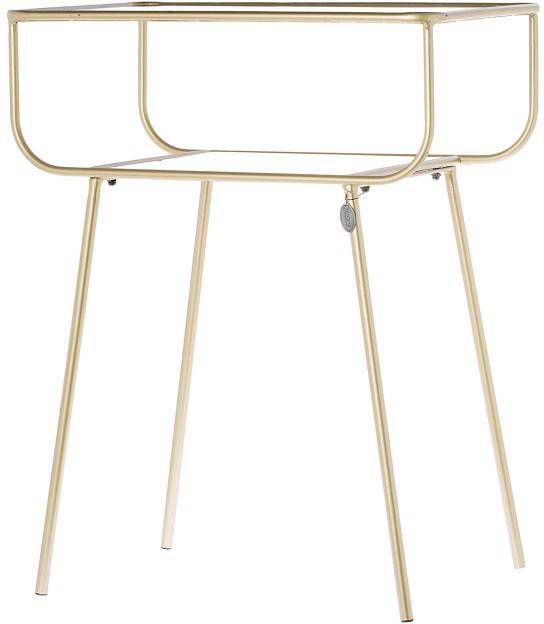 Riverdale Amaro Bijzettafel Metaal/Glas 33 x 48,5 cm Goud