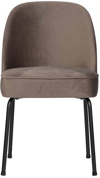 BePureHome Eetkamerstoel 'Vogue' Velvet, kleur Nougat