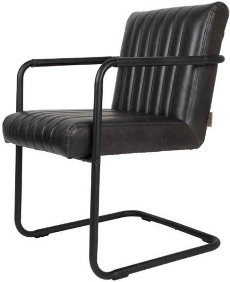 Woonboulevard Poortvliet Dutchbone Armstoel Stitched Dark Grey