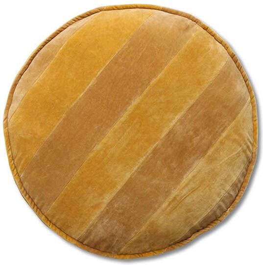 HKliving Striped Velvet Sierkussen Ø 60 cm Rood/Roze