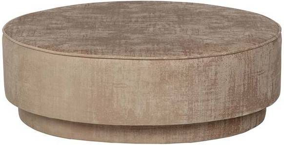 vtwonen Ronde Poef 'Pearl' XL 80cm, kleur Champagne