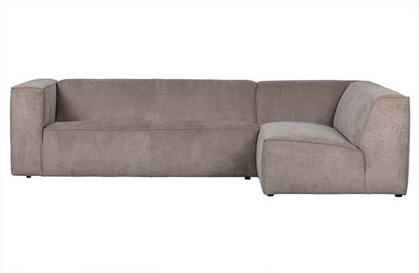 vtwonen Hoekbank 'Lazy' Rechts, Rib, kleur Khaki