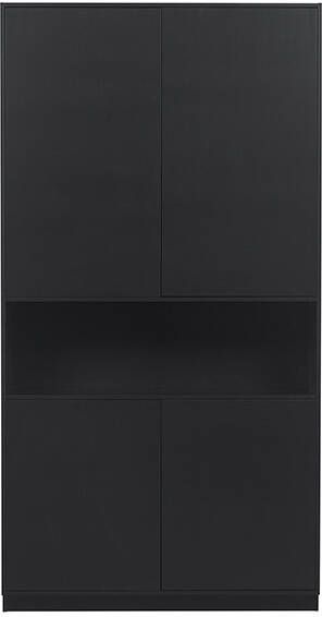 WOOOD Exclusive Opbergkast 'Finca' Mat zwart, 210 x 110cm