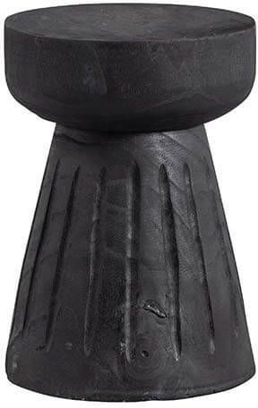 WOOOD Borre Kruk Hout Zwart 40x28x28 Leen Bakker