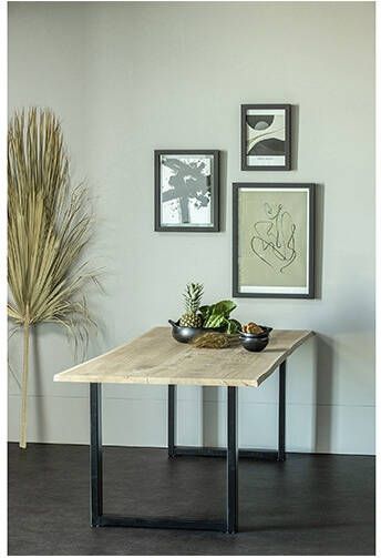 WOOOD Boomstam Eettafel 'Tablo' met U poot, 200 x 90cm