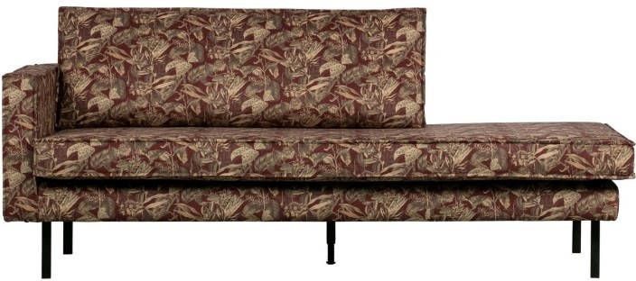 BePureHome Daybed 'Rodeo' Links, Velvet, kleur Bouquet Chestnut