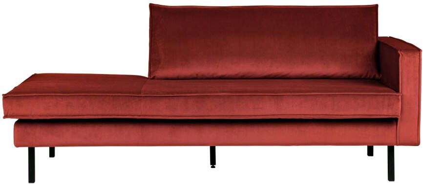 BePureHome Daybed 'Rodeo' Rechts, Velvet, kleur Chestnut