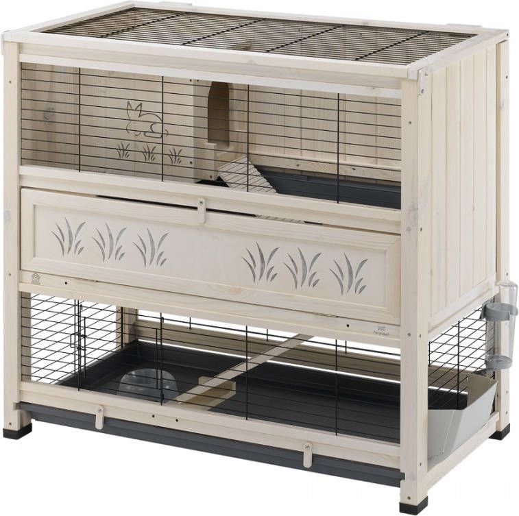 Ferplast Konijnenhok Cottage Dierenverblijf 108x59x102.5 cm White Wash